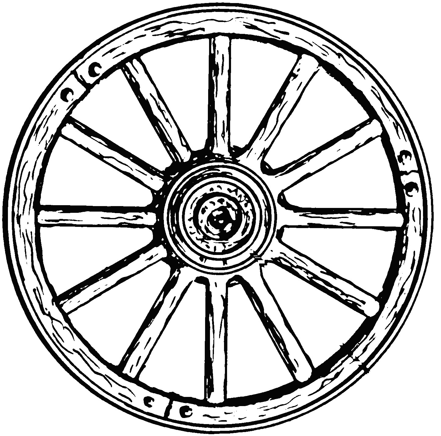 Wooden Wagon Wheel