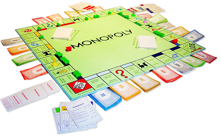 German Monopoly Board In The Middle Of A Game